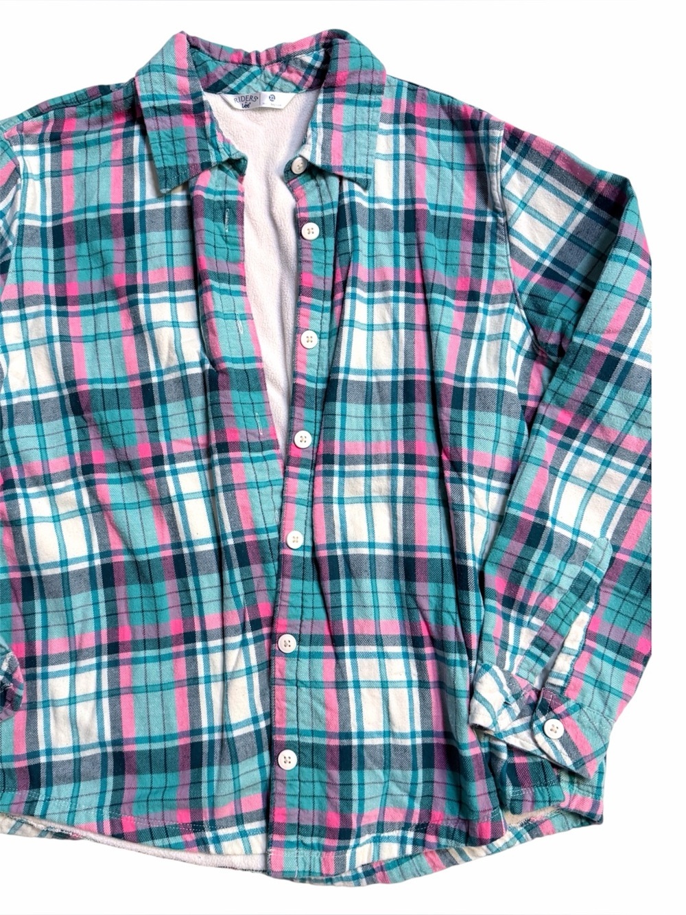 Ryders by LEE buffalo plaid checkers fleece Shacket, buttondown, XL